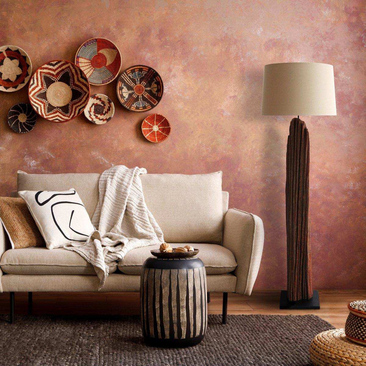 Stehleuchte Treibholz Natur/Weiß 175 cm - HomeDesign Knaus