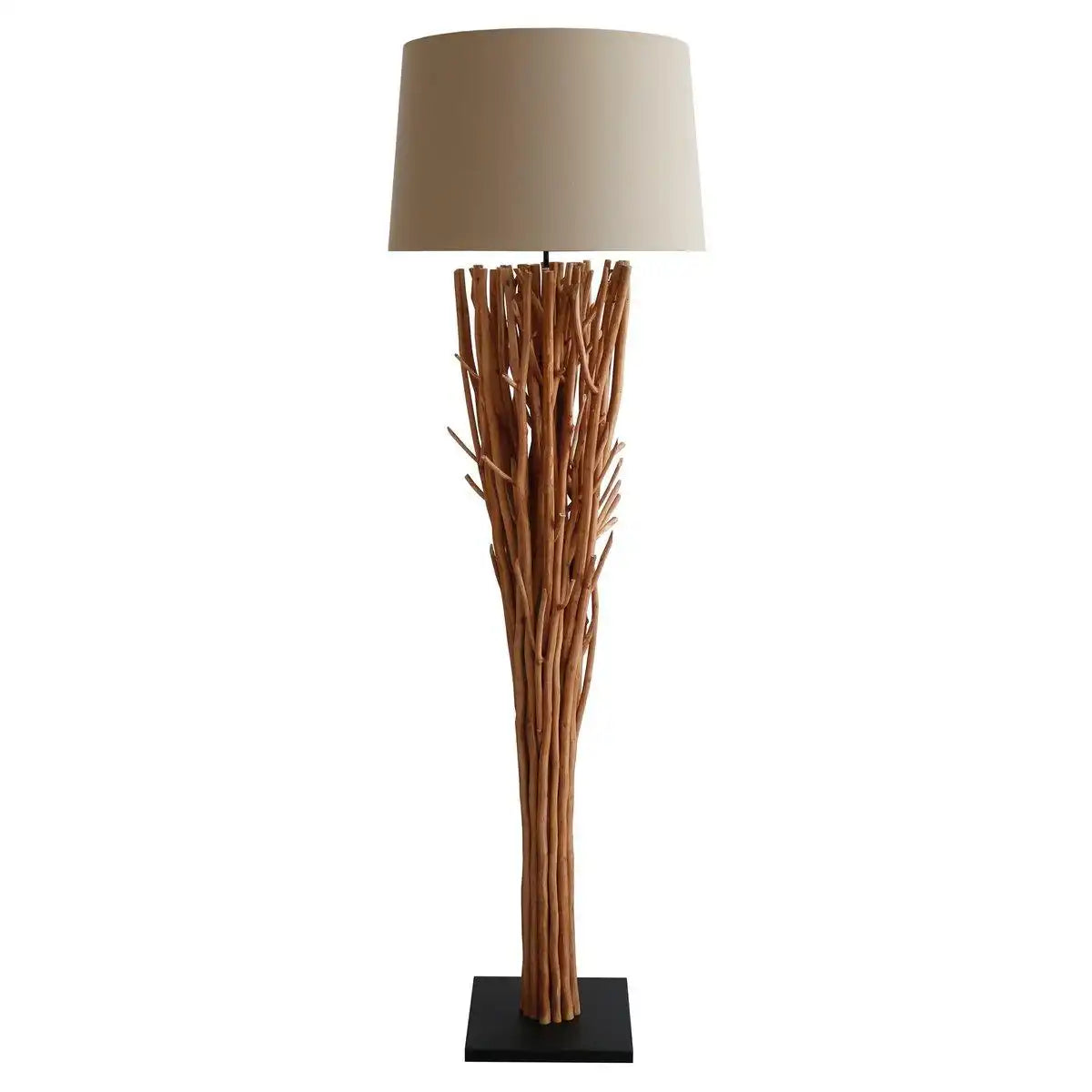 Stehleuchte Treibholz Natur/Weiß 175 cm - HomeDesign Knaus