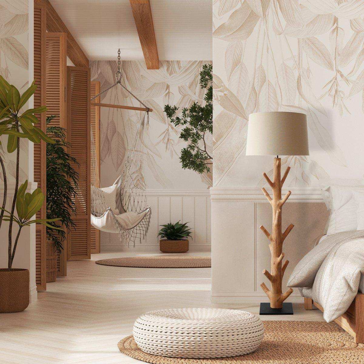 Stehleuchte Treibholz Natur/Weiß 175 cm - HomeDesign Knaus