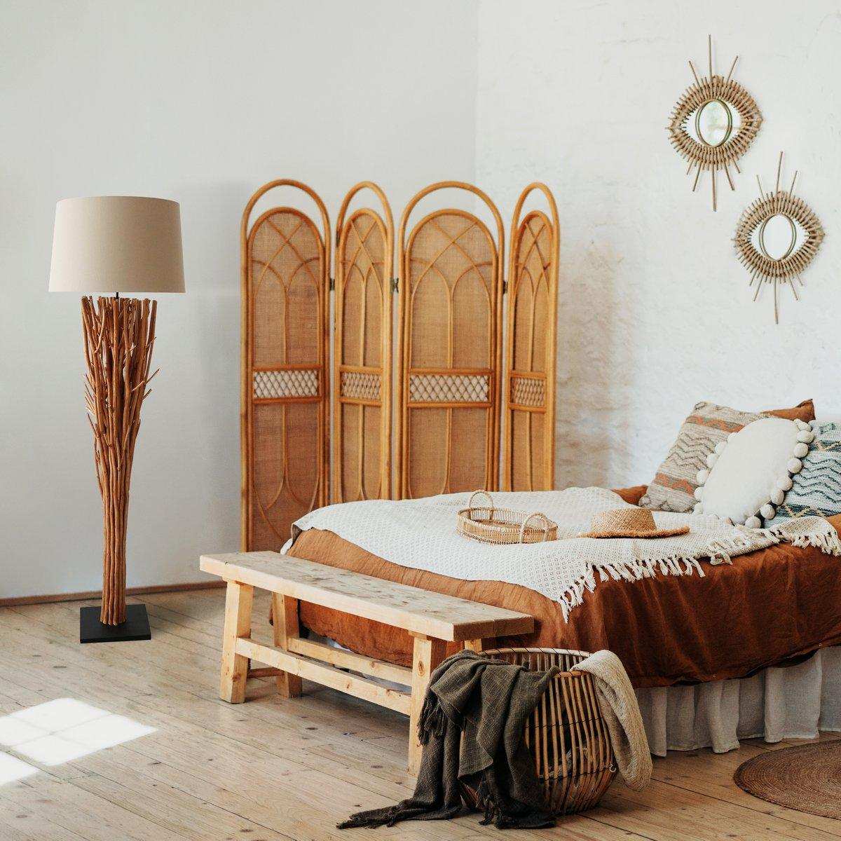 Stehleuchte Treibholz Natur/Weiß 175 cm - HomeDesign Knaus