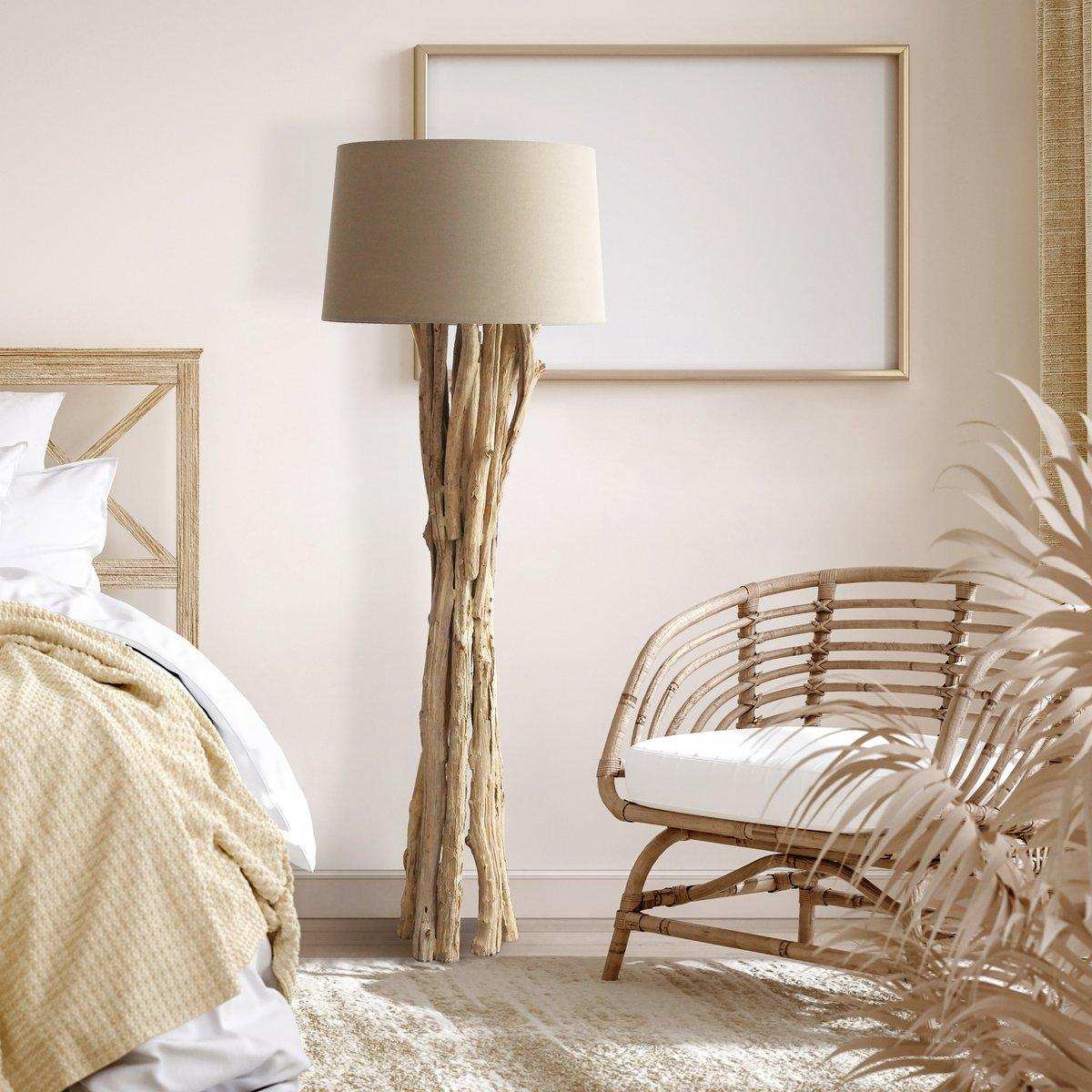 Stehleuchte Treibholz Weiß 145 cm - HomeDesign Knaus