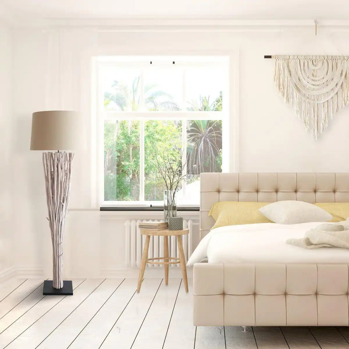Stehleuchte Treibholz White Wash 175 cm - HomeDesign Knaus