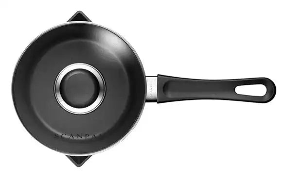 Stielkasserolle Kupferbeschichtung Aluminiumkern Edelstahl mit Deckel Classic - HomeDesign Knaus