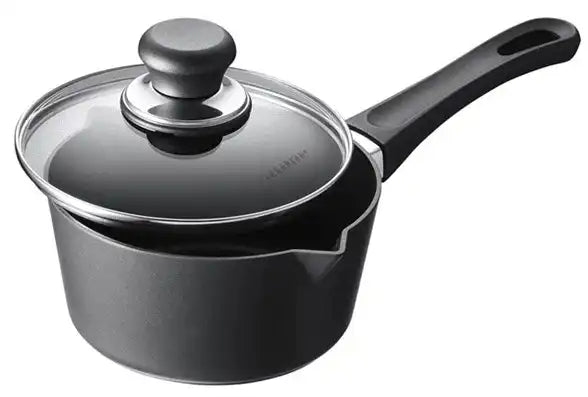 Stielkasserolle Kupferbeschichtung Aluminiumkern Edelstahl mit Deckel Classic - HomeDesign Knaus