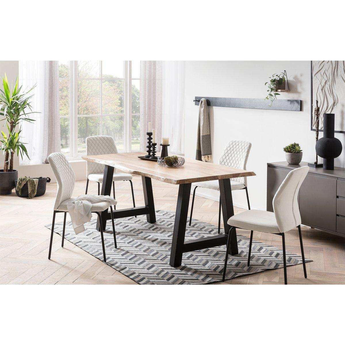 Stuhl 2er Set Beige - HomeDesign Knaus