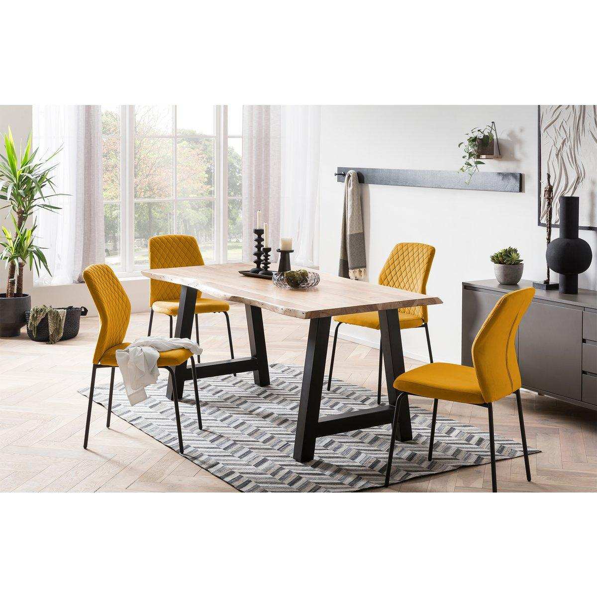 Stuhl 2er Set Gelb - HomeDesign Knaus