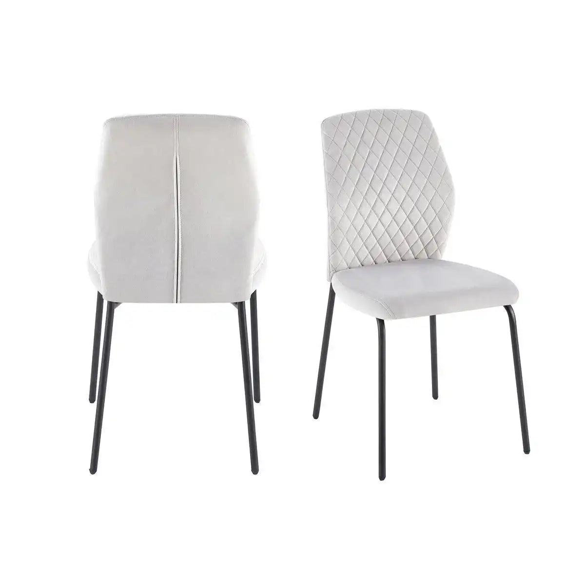 Stuhl 2er Set Hellgrau - HomeDesign Knaus