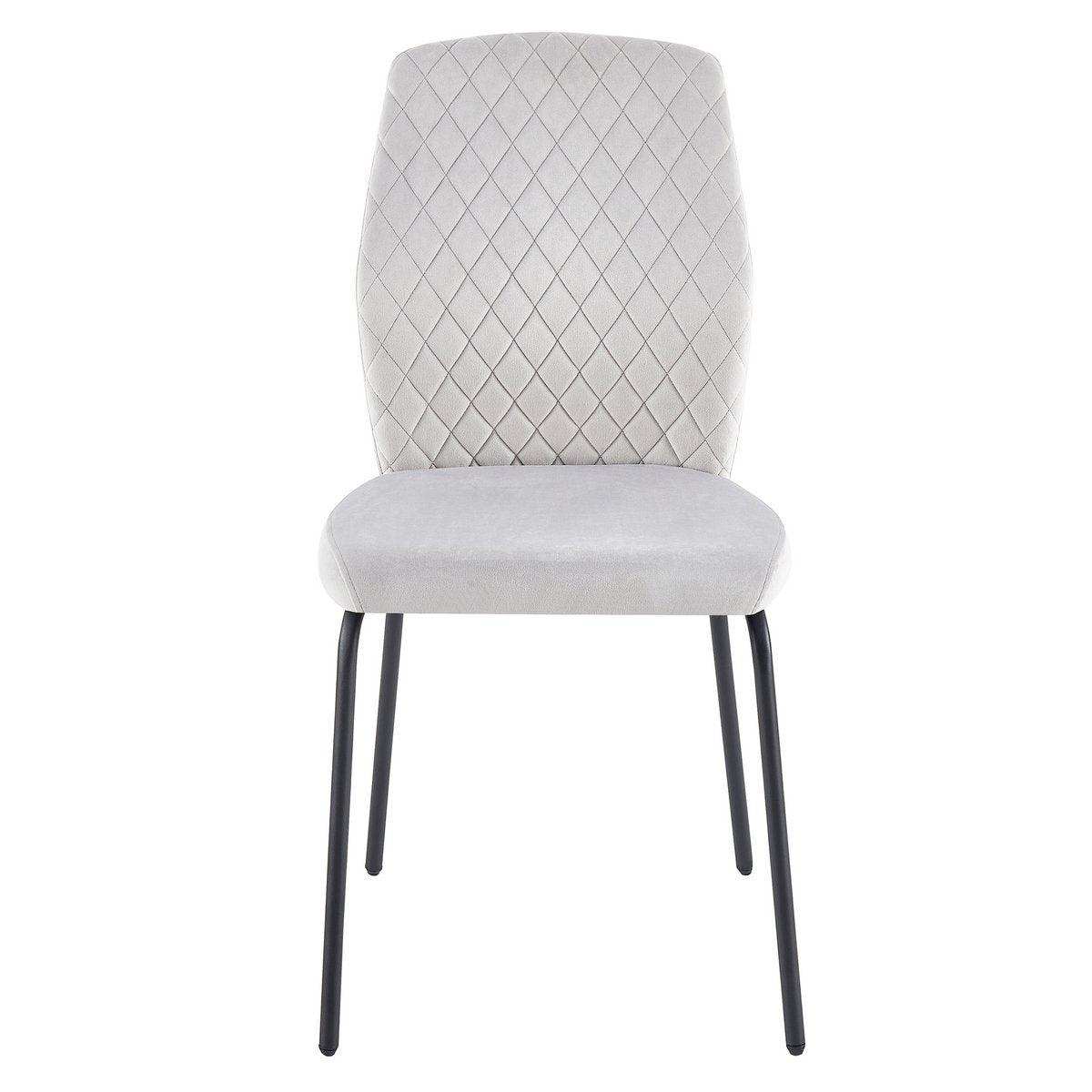 Stuhl 2er Set Hellgrau - HomeDesign Knaus