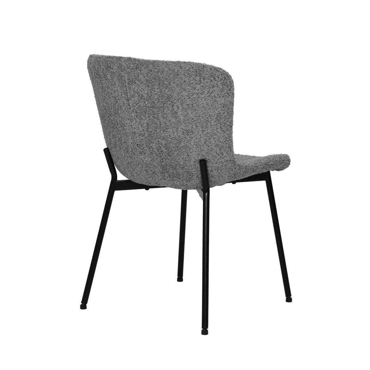 Stuhl 2er Set mit Bouclé-Bezug - HomeDesign Knaus
