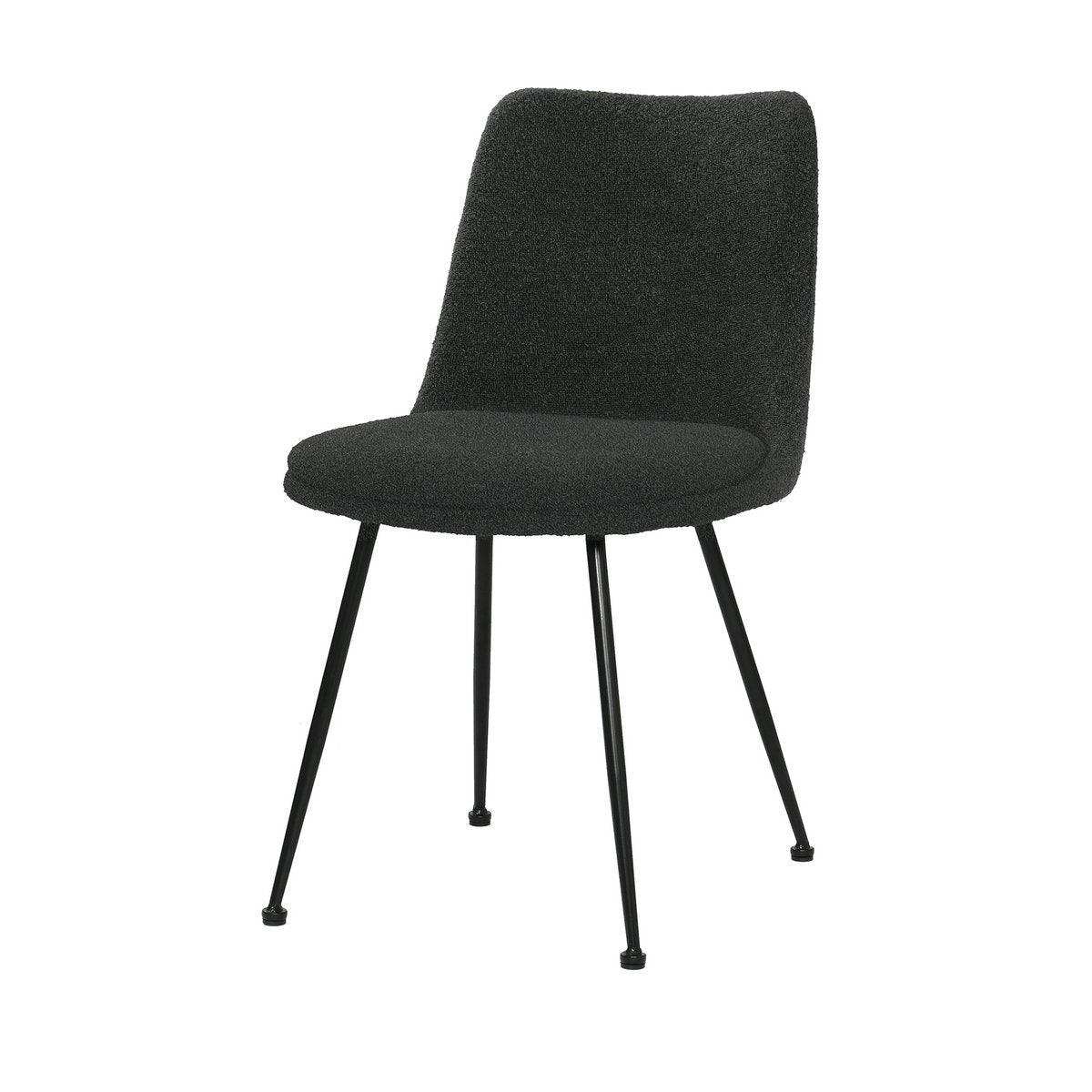 Stuhl 2er Set mit Bouclé-Bezug - HomeDesign Knaus