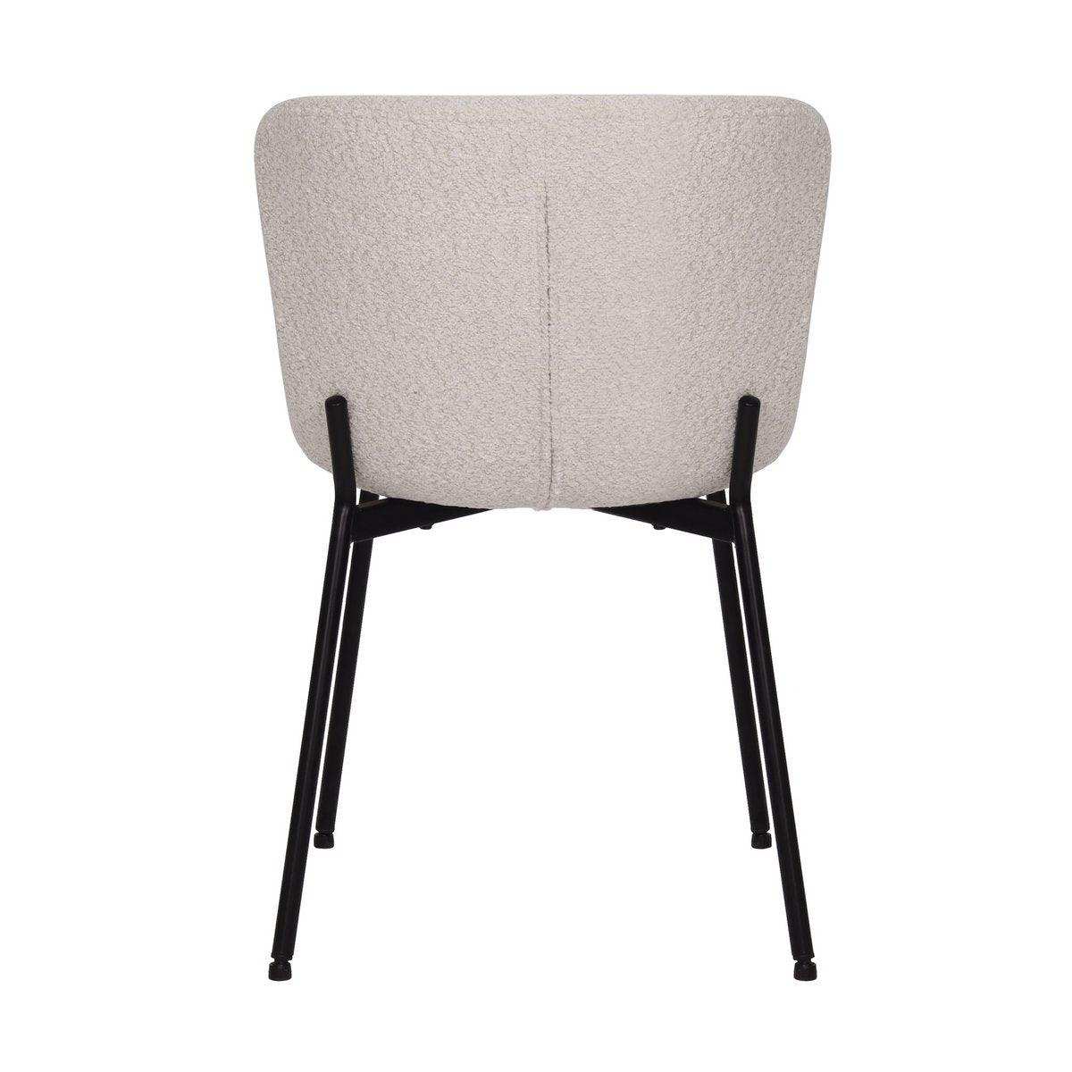 Stuhl 2er Set mit Bouclé-Bezug - HomeDesign Knaus
