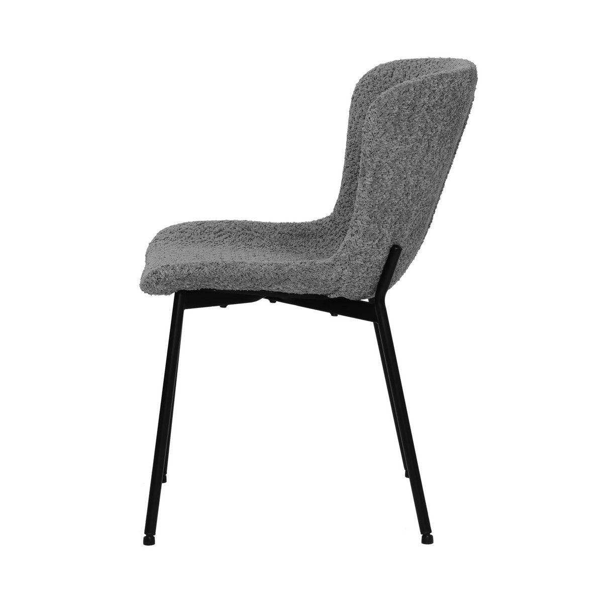 Stuhl 2er Set mit Bouclé-Bezug - HomeDesign Knaus