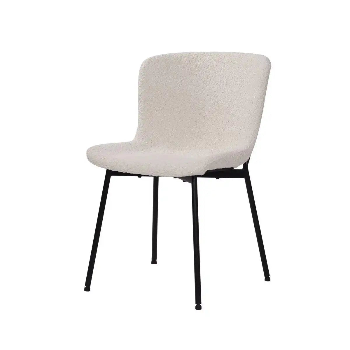 Stuhl 2er Set mit Bouclé-Bezug - HomeDesign Knaus