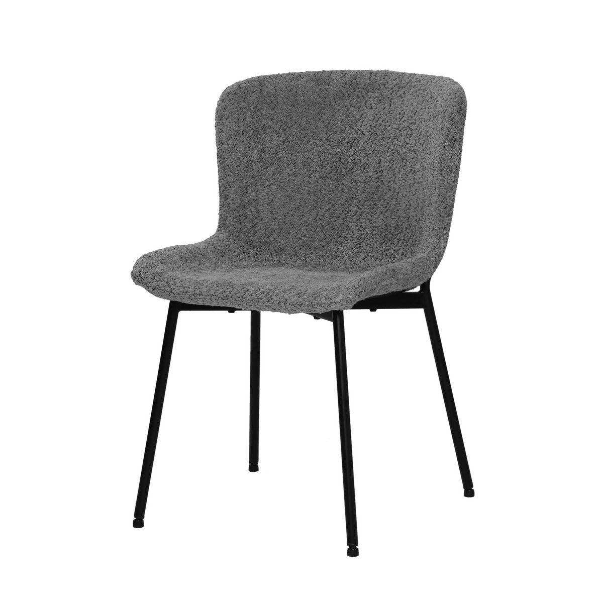 Stuhl 2er Set mit Bouclé-Bezug - HomeDesign Knaus