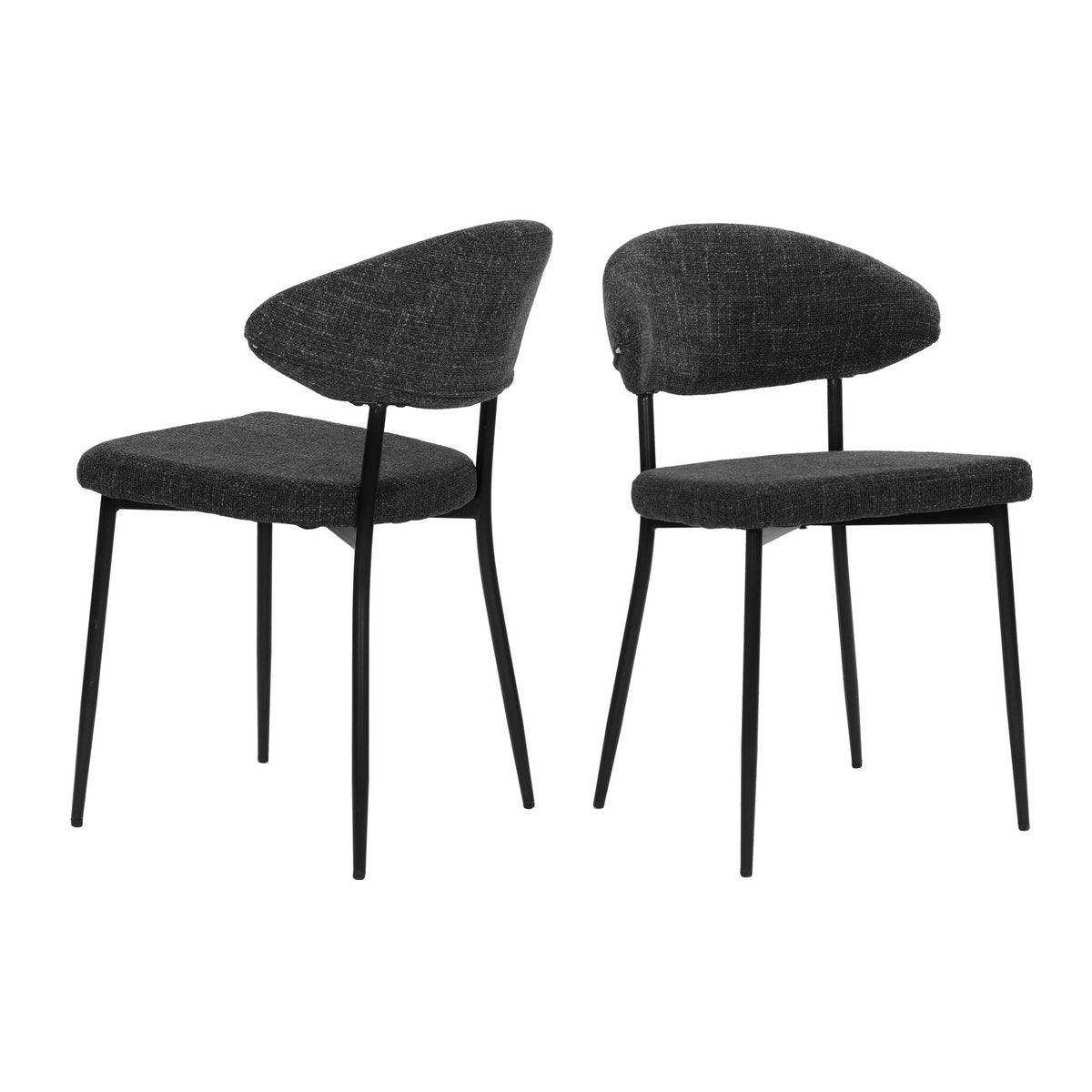 Stuhl 2er Set mit Strukturstoff - HomeDesign Knaus