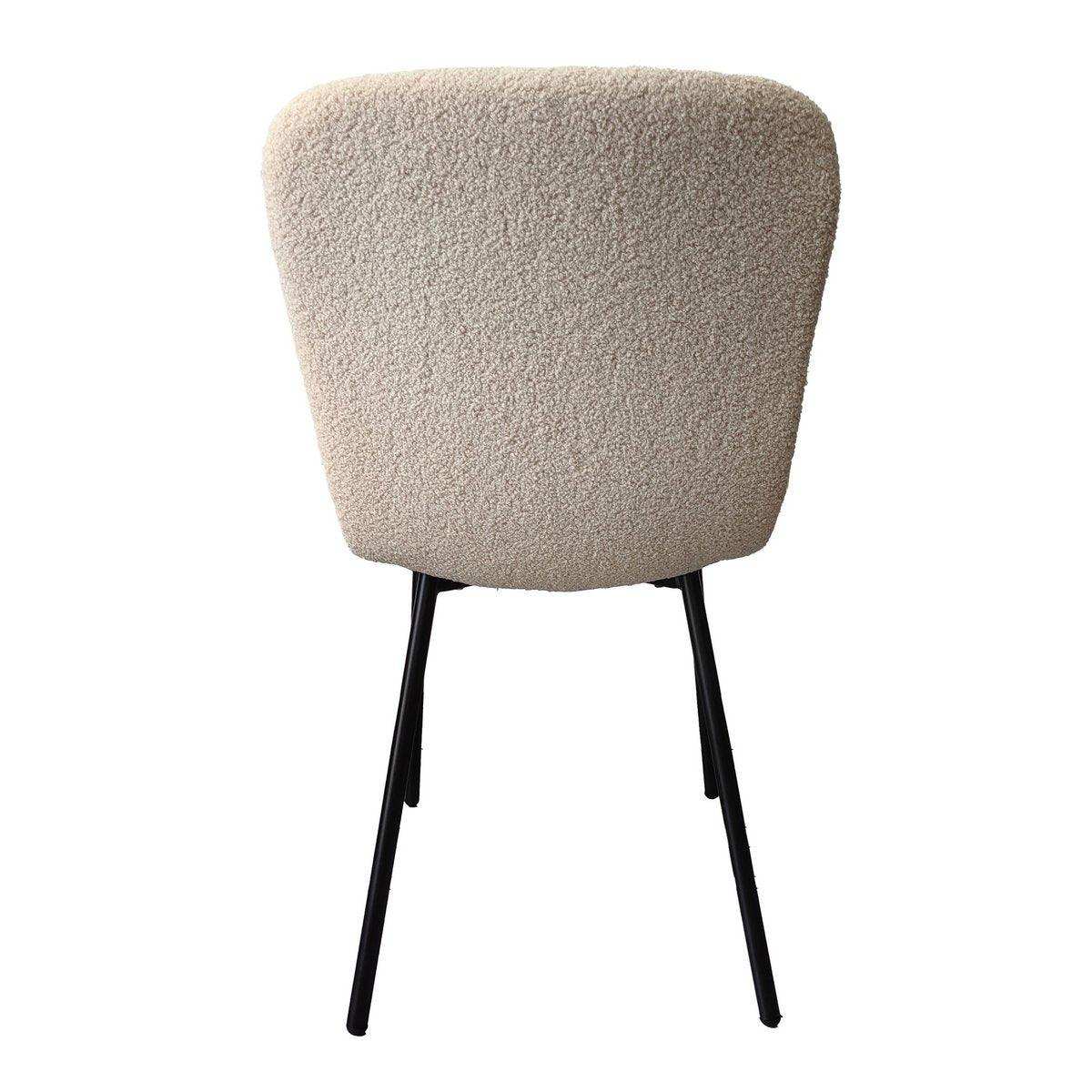 Stuhl Bouclé Optik 4er Set Beige - HomeDesign Knaus