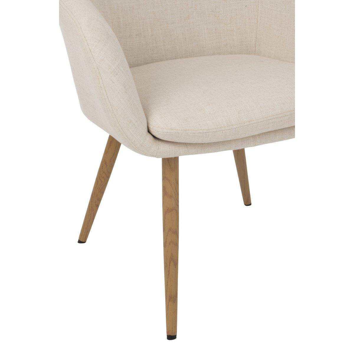 Stuhl Miles Stahl/Schaum Elfenbein - HomeDesign Knaus