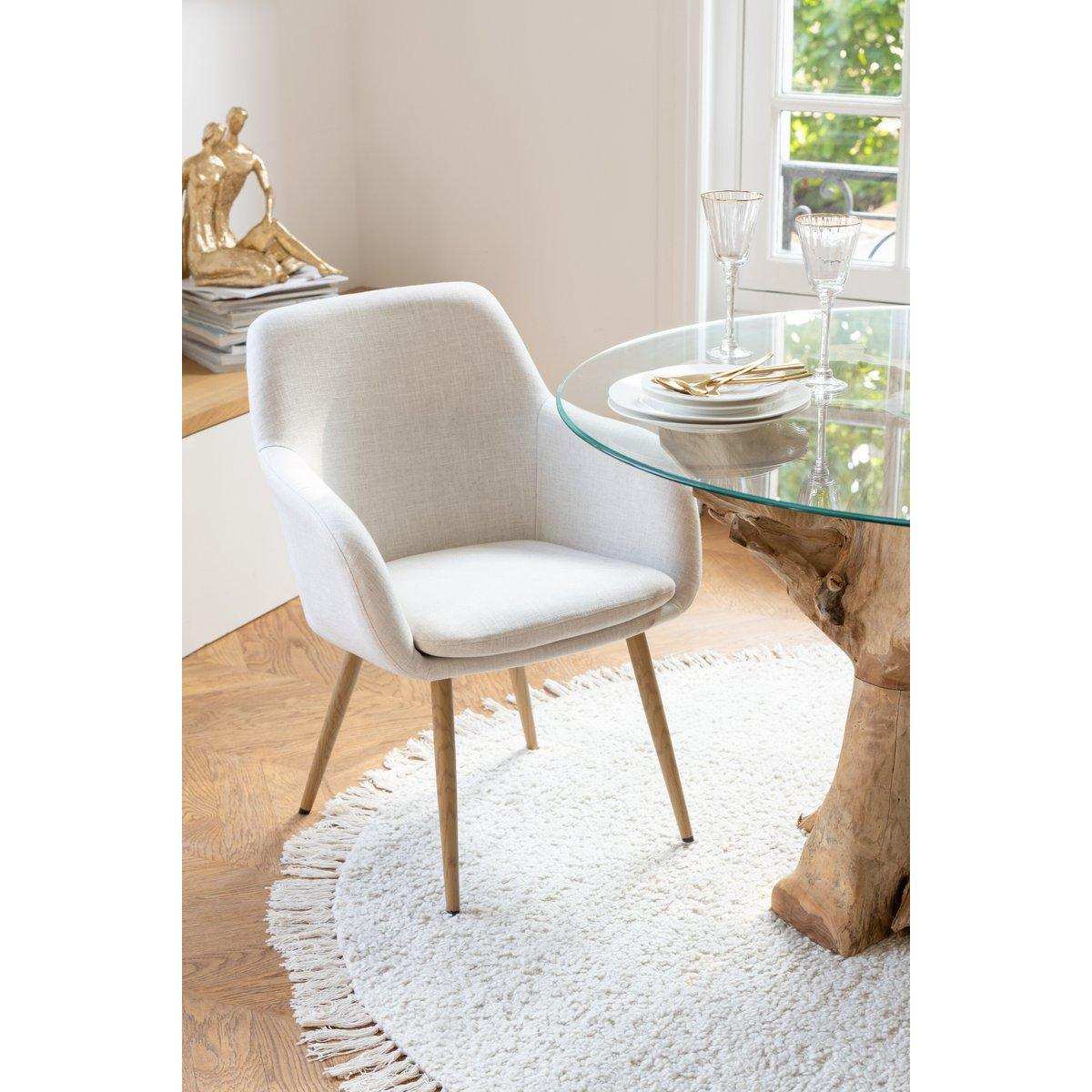 Stuhl Miles Stahl/Schaum Elfenbein - HomeDesign Knaus