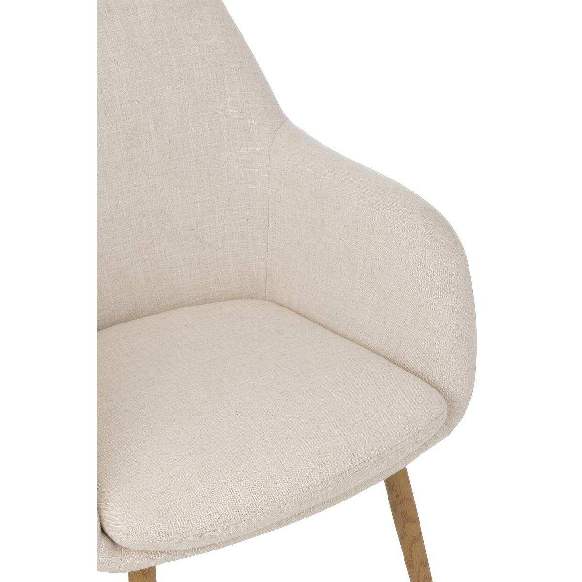 Stuhl Miles Stahl/Schaum Elfenbein - HomeDesign Knaus