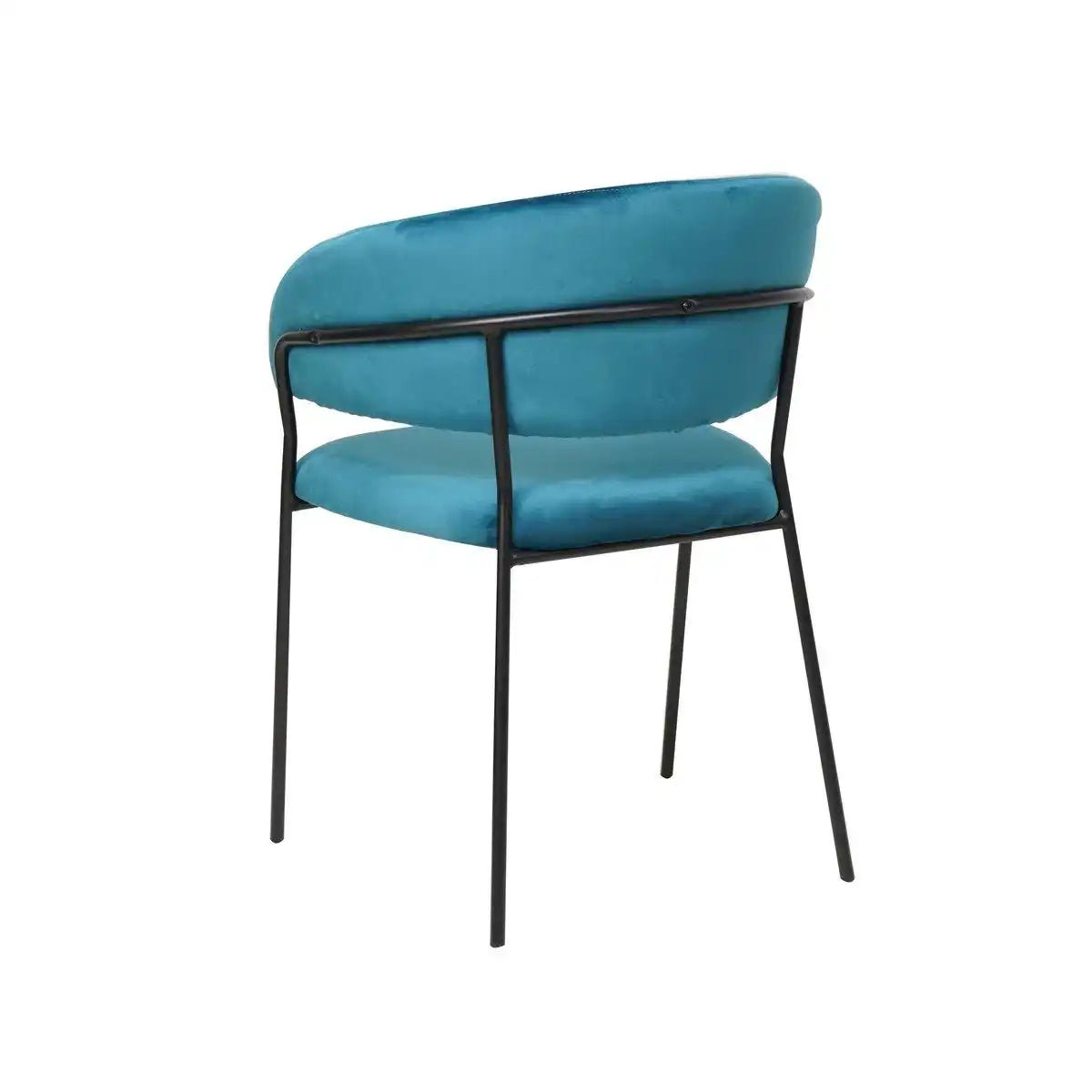 Stuhl Samt mit Rückensteppung Türkis - HomeDesign Knaus