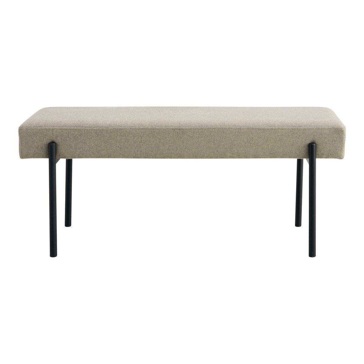 Swindon Bench – Bank, Sand mit schwarzen Beinen, 100 x 36 x 42,5 cm, HN1230 - HomeDesign Knaus