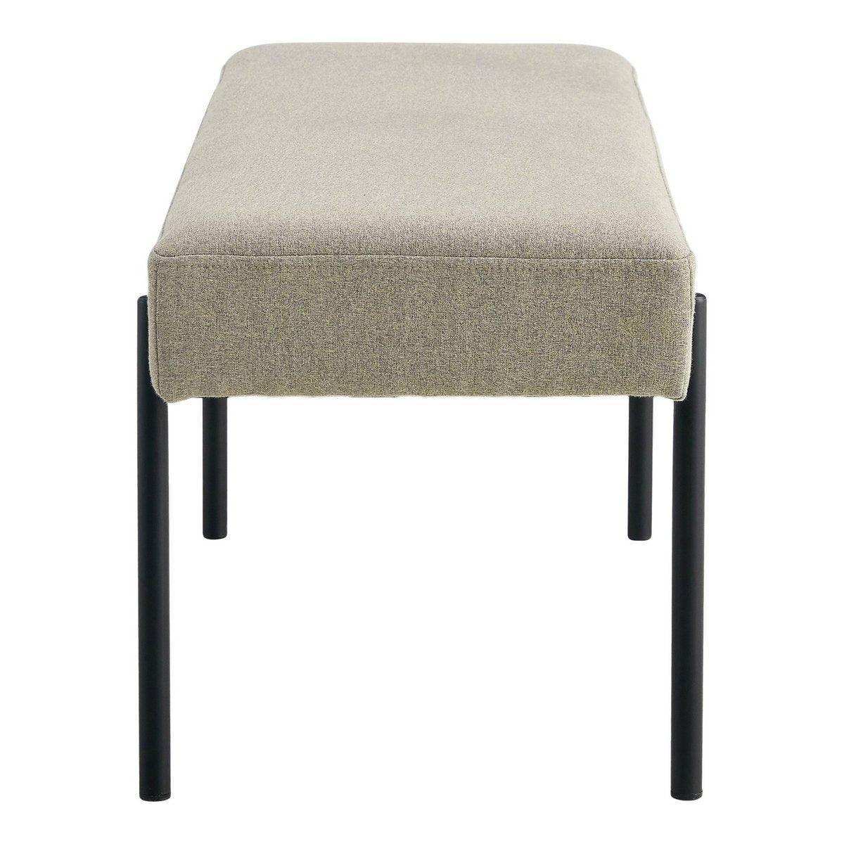 Swindon Bench – Bank, Sand mit schwarzen Beinen, 100 x 36 x 42,5 cm, HN1230 - HomeDesign Knaus