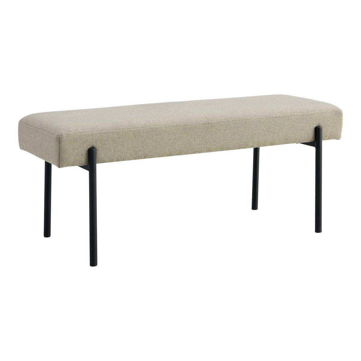 Swindon Bench – Bank, Sand mit schwarzen Beinen, 100 x 36 x 42,5 cm, HN1230 - HomeDesign Knaus