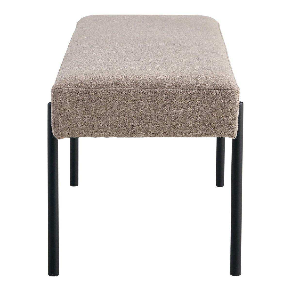 Swindon Bench – Bank, Stein mit schwarzen Beinen, 100 x 36 x 42,5 cm, HN1231 - HomeDesign Knaus
