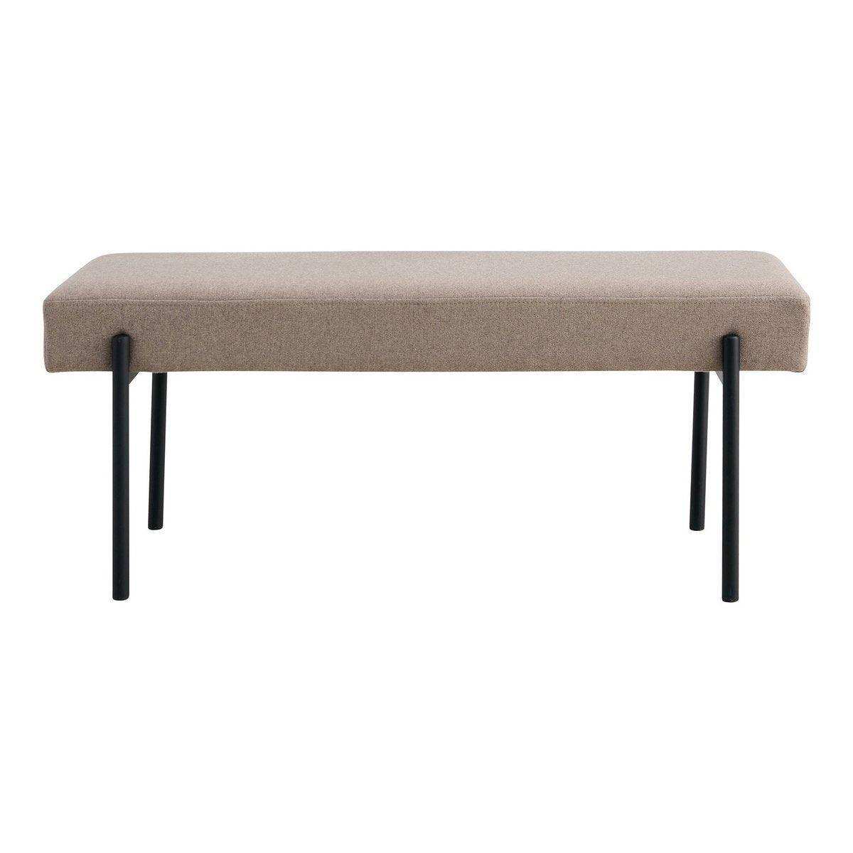Swindon Bench – Bank, Stein mit schwarzen Beinen, 100 x 36 x 42,5 cm, HN1231 - HomeDesign Knaus