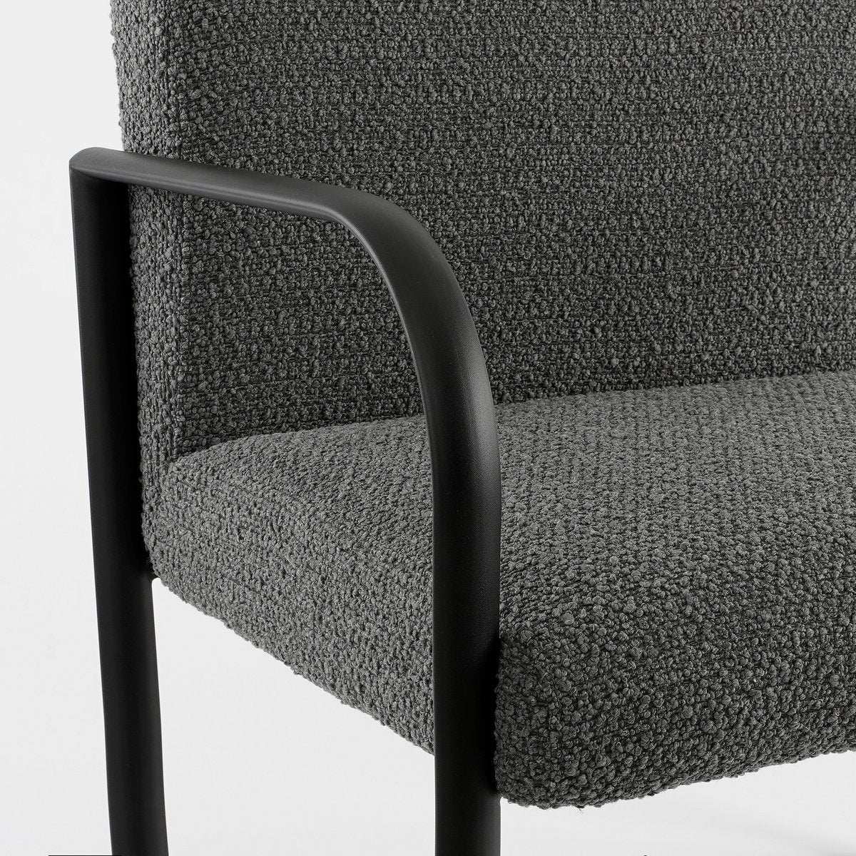 Symon Sessel – L72 x B69 x H81 cm – Dunkelgrau - HomeDesign Knaus
