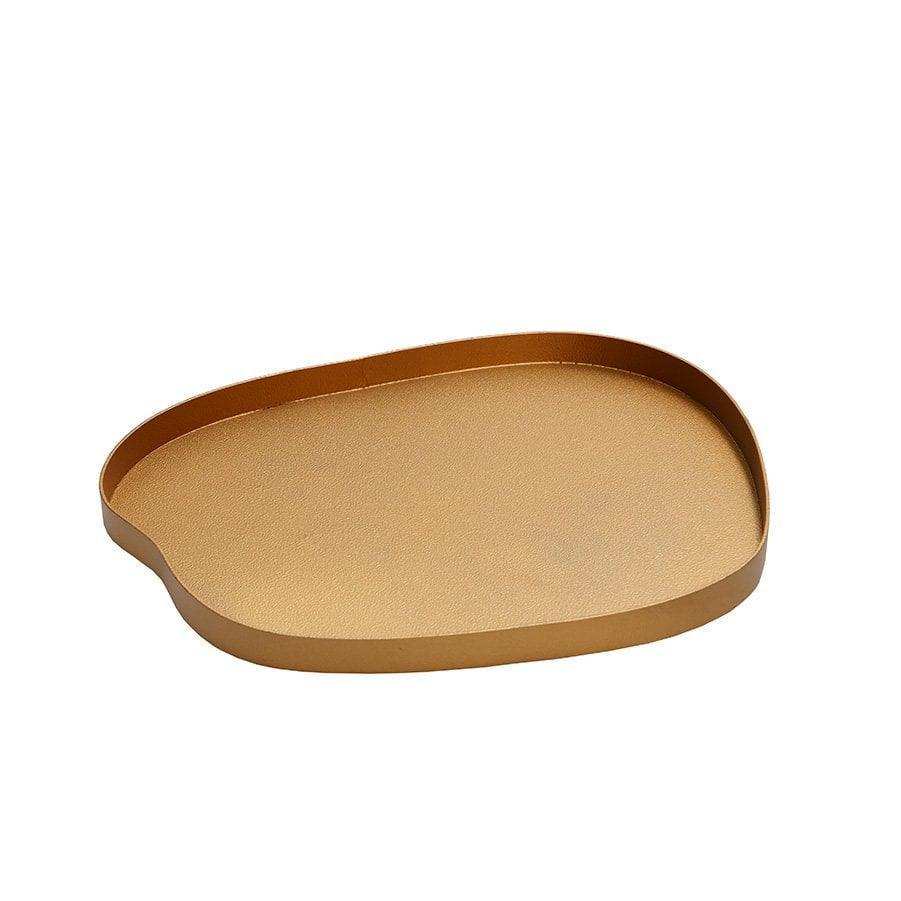 Tablett Barili Elfenbein Gold Dekoration Serviertablett Metall - HomeDesign Knaus