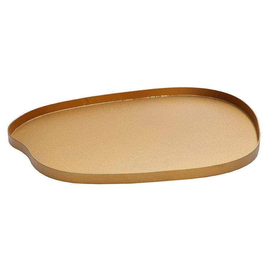 Tablett Barili Elfenbein Gold Dekoration Serviertablett Metall - HomeDesign Knaus