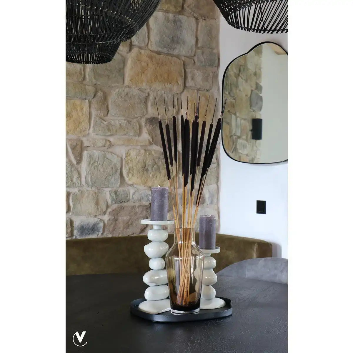 Tablett Barili Schwarz Dekoration Serviertablett Metall - HomeDesign Knaus