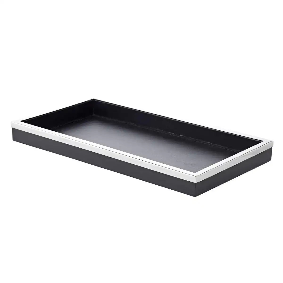 Tablett Jake (38x20 cm), schwarz, rechteckig - HomeDesign Knaus