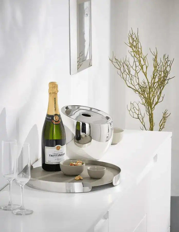 Tablett Tablett Serviertablett Dekoration poliert Edelstahl - HomeDesign Knaus