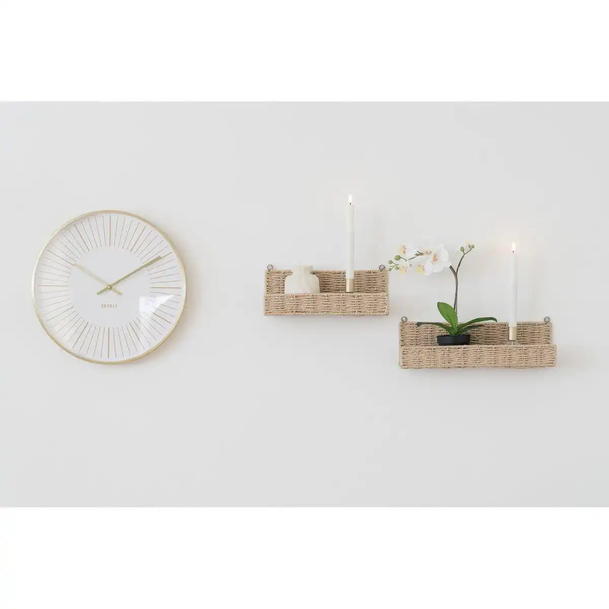 Takamaka Wanduhr – Gold, Aluminium/Glas, Ø40 cm - HomeDesign Knaus