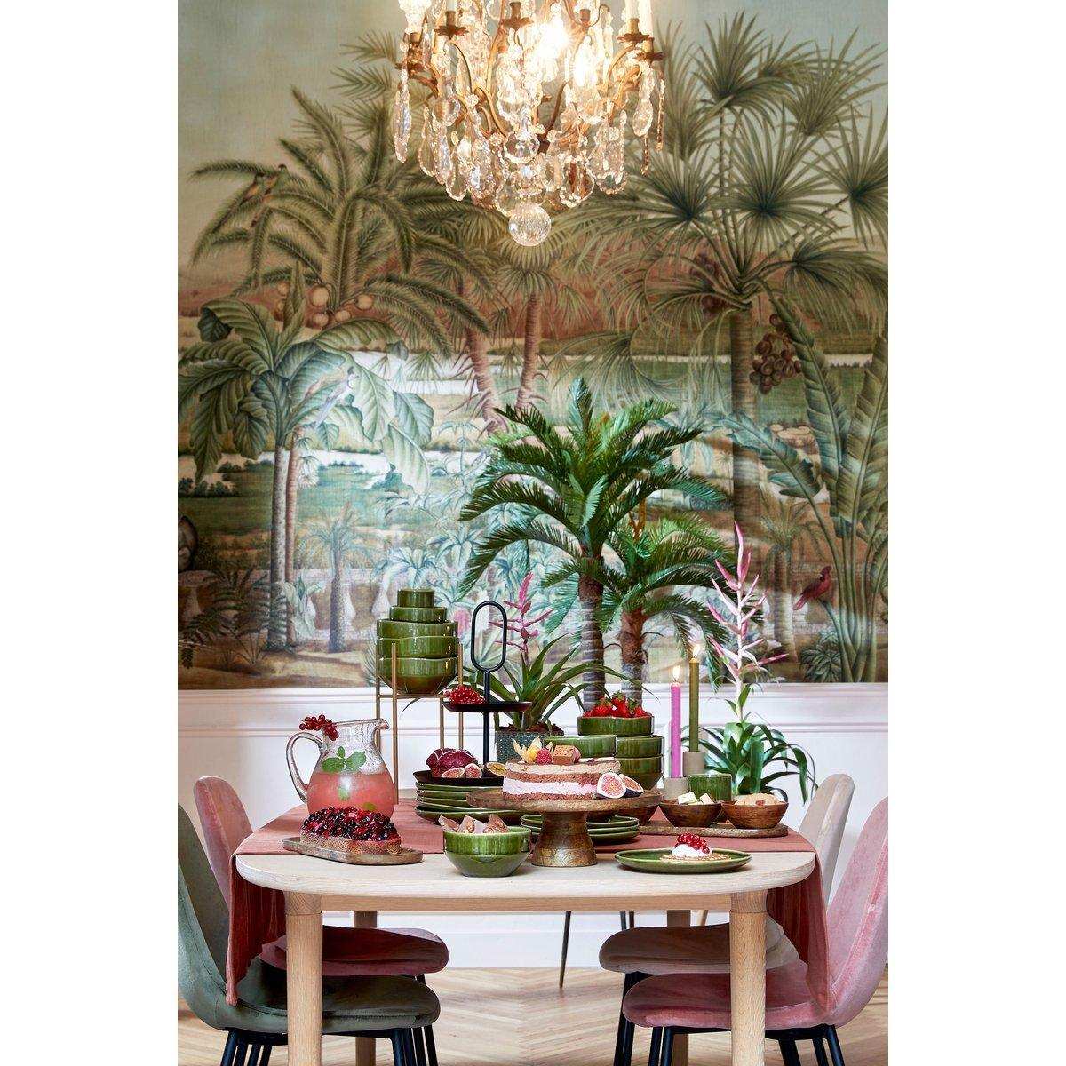 Tallo Tortenständer – H10 x Ø30 cm – 100 % FSC Mangoholz – Dunkelbraun - HomeDesign Knaus