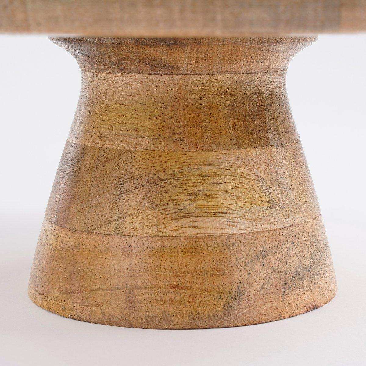 Tallo Tortenständer – H10 x Ø30 cm – 100 % FSC Mangoholz – Hellbraun - HomeDesign Knaus