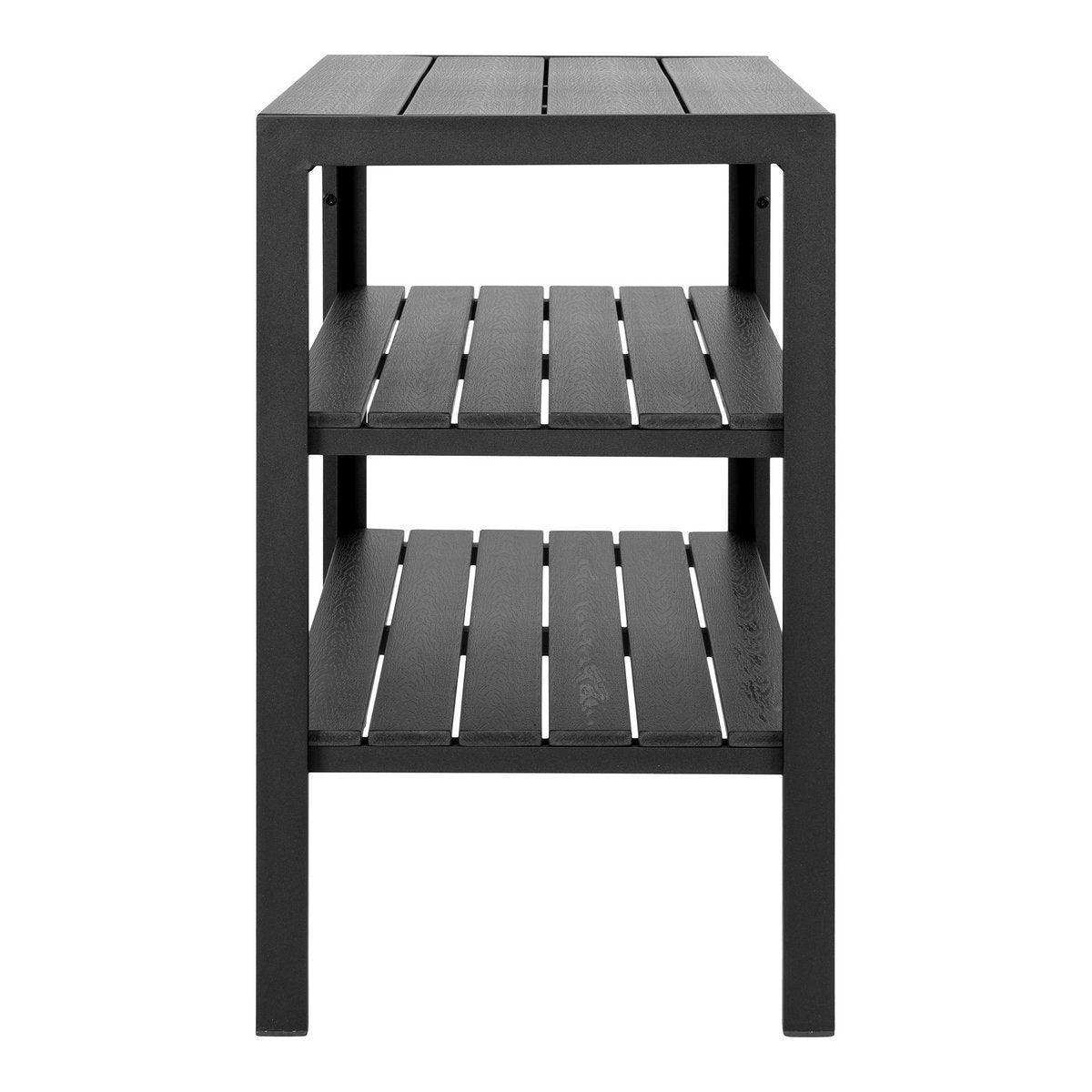 Taormina Teewagen – Teewagen, Aluminium/Nichtholz, schwarz, 3 Regale - HomeDesign Knaus