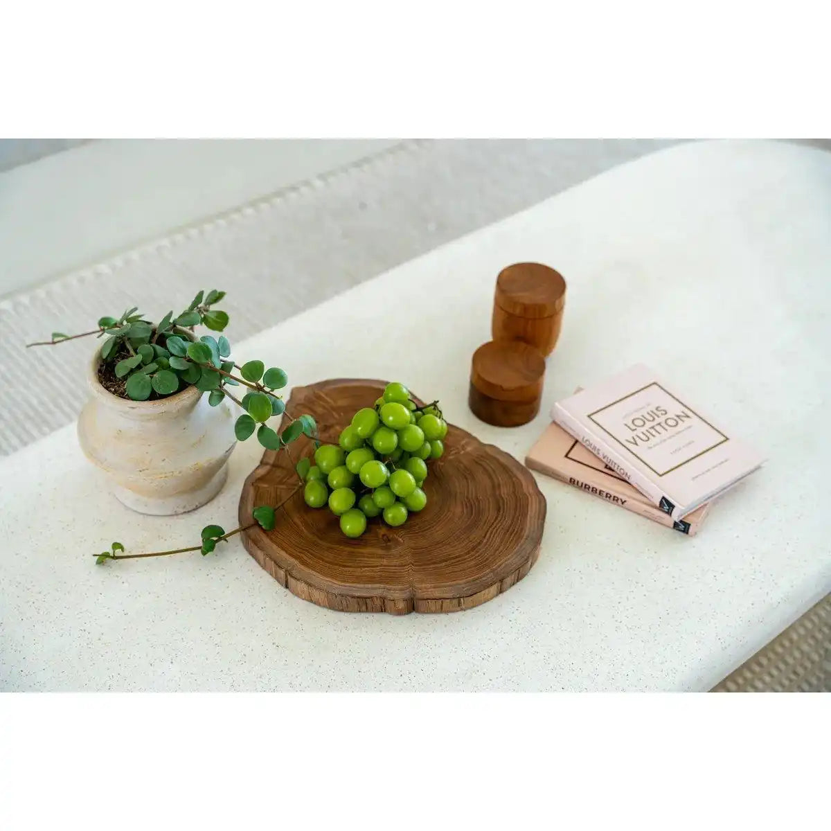 Teakwurzel Holz Schneidebrett handgefertigt 34 cm - HomeDesign Knaus