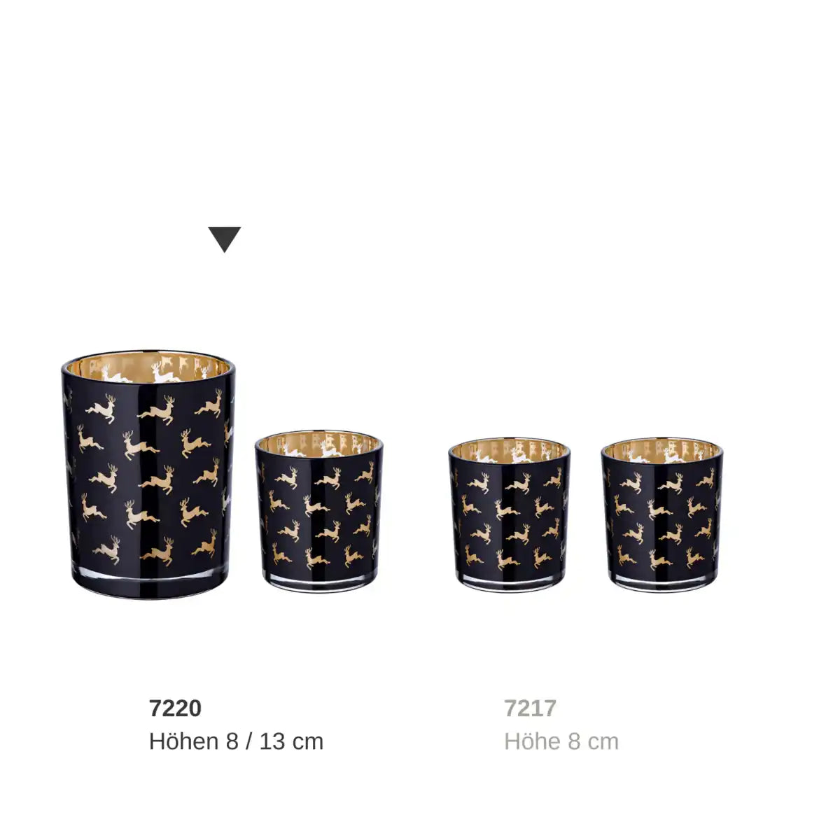 Teelicht 2er Set Luna Ø 7/10 cm, H 8/13 cm - HomeDesign Knaus