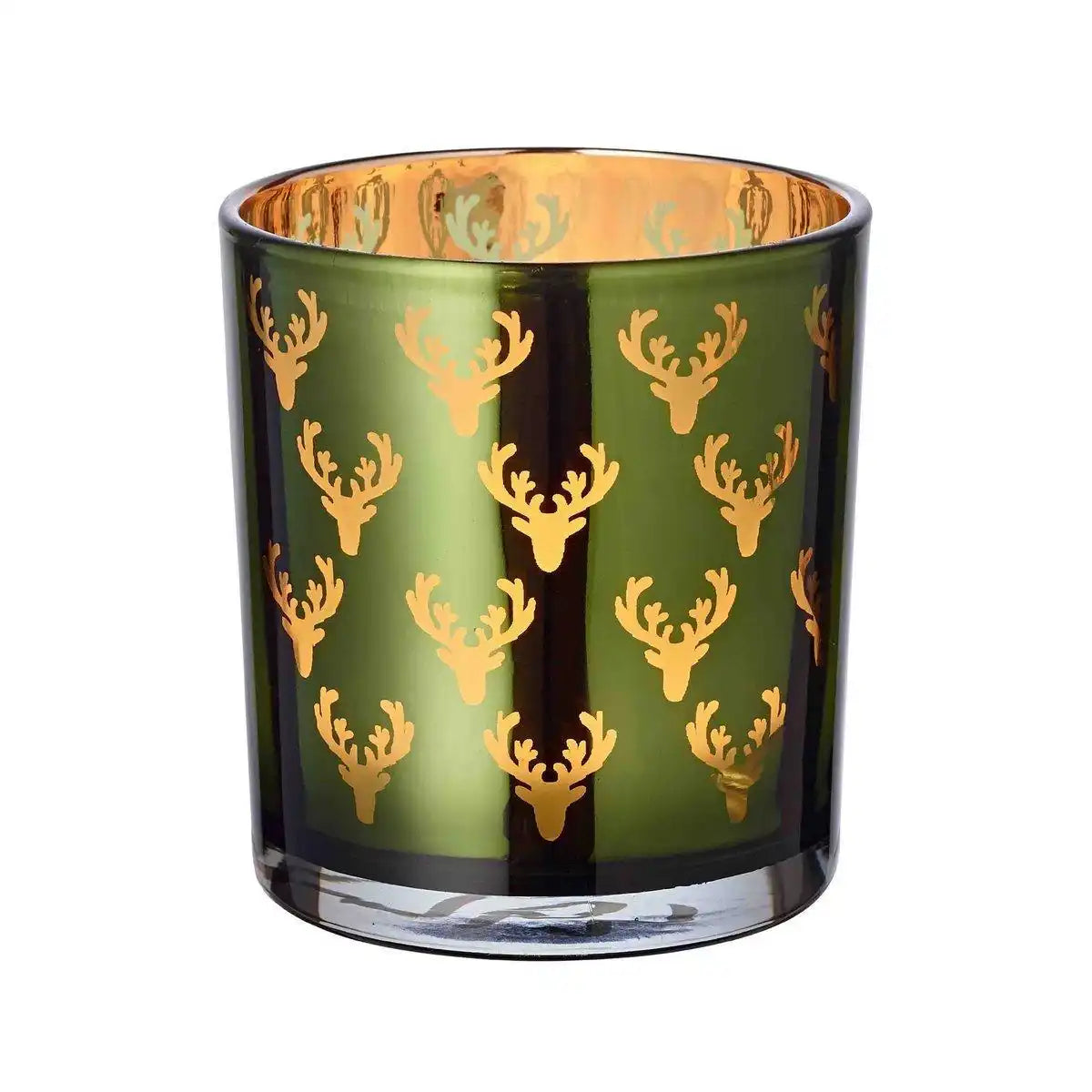 Teelicht Dirk grün H 8 cm - HomeDesign Knaus