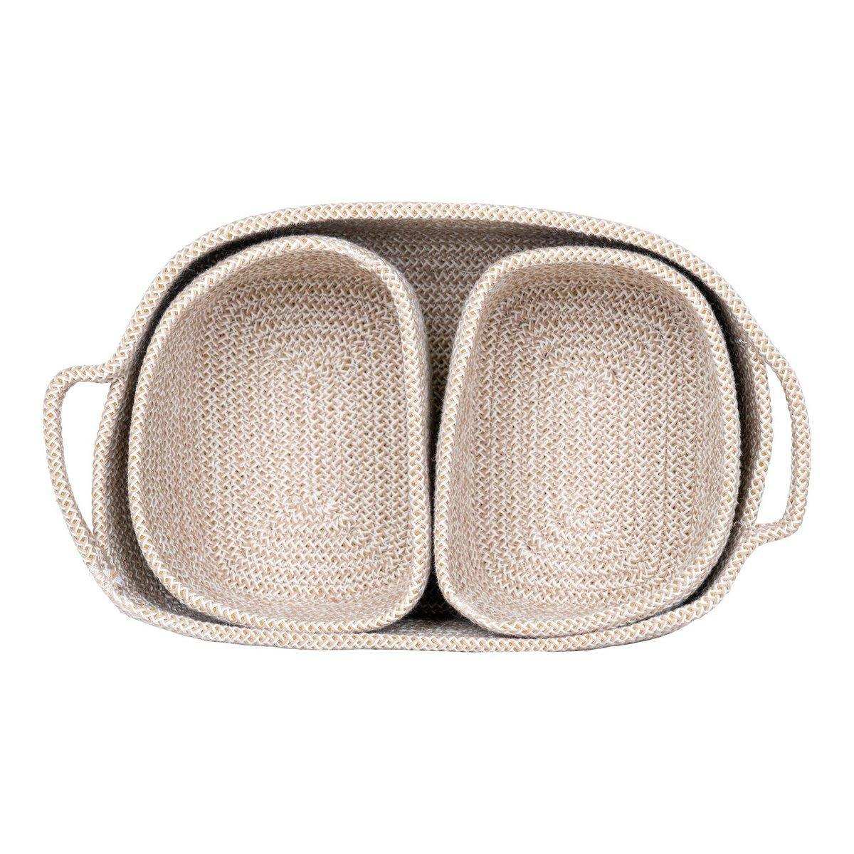Teixo Basket - Korb, Baumwolle, Beige, 3er-Set - HomeDesign Knaus