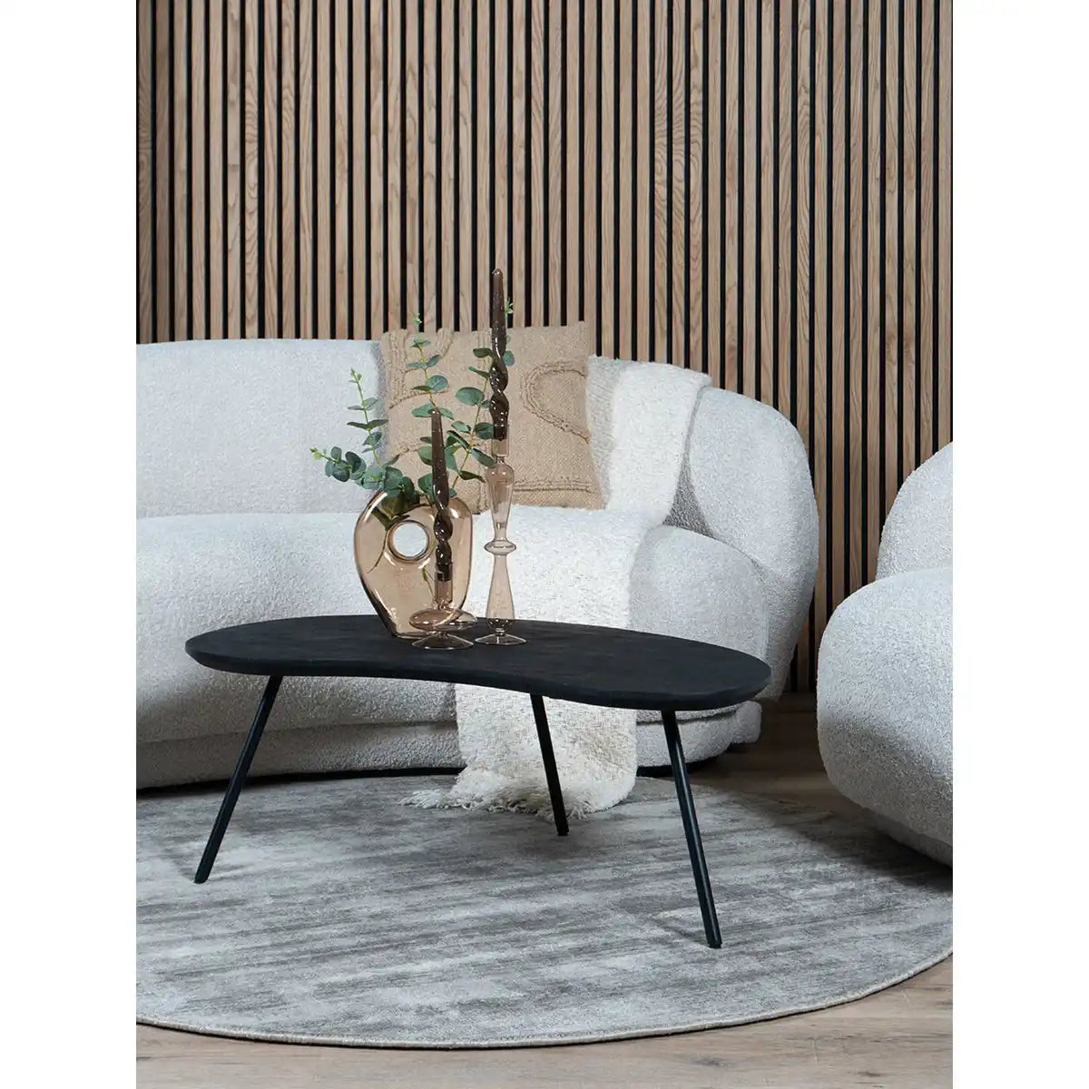 Teppich Cos – Viskose Taupe Rund ø150 cm - HomeDesign Knaus