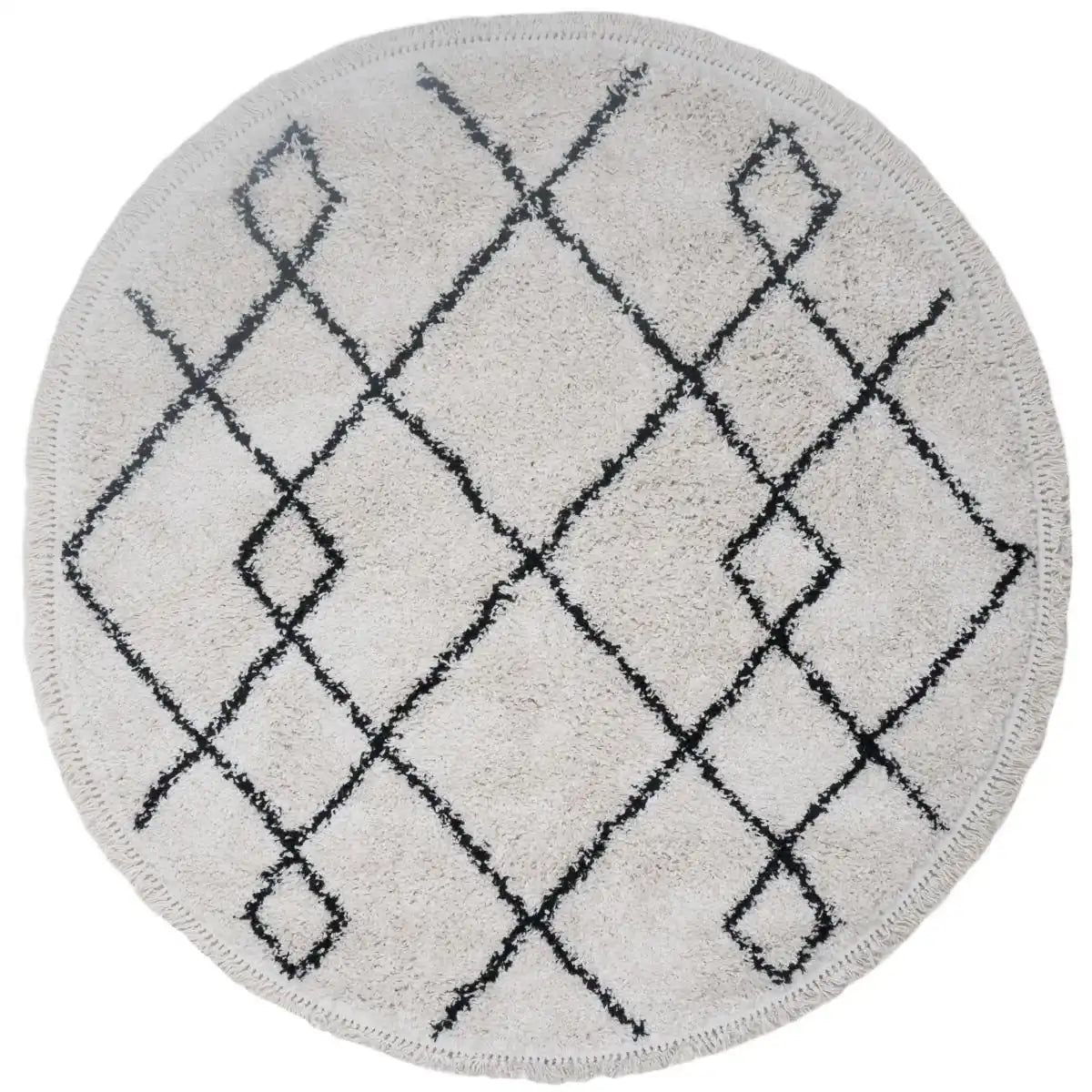 Teppich Medina Creme Rund ø120 cm - HomeDesign Knaus