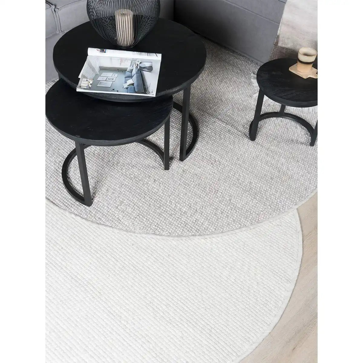 Teppich Pebbel 834 - Rund ø120 cm - HomeDesign Knaus
