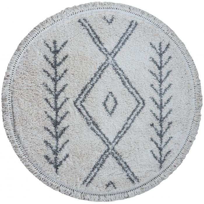 Teppich Rabat Creme Rund ø200 cm - HomeDesign Knaus