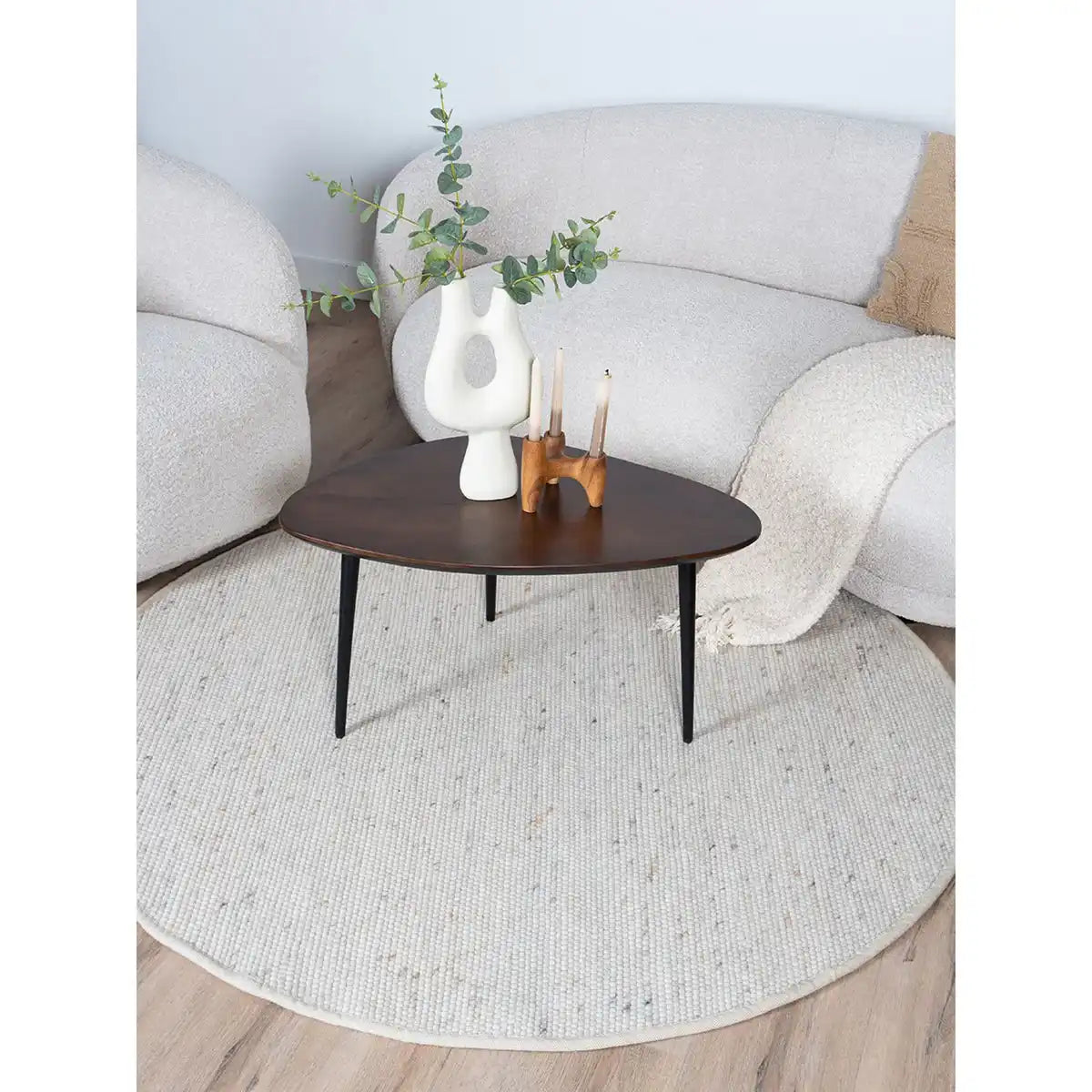 Teppich Scott Beige Rund ø160 cm - HomeDesign Knaus