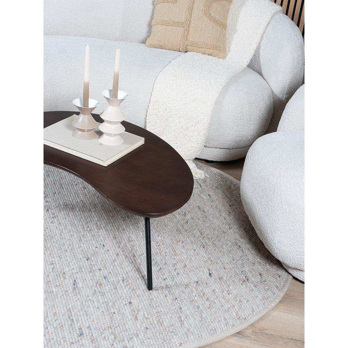 Teppich Scott Dunkelbeige Rund ø160 cm - HomeDesign Knaus