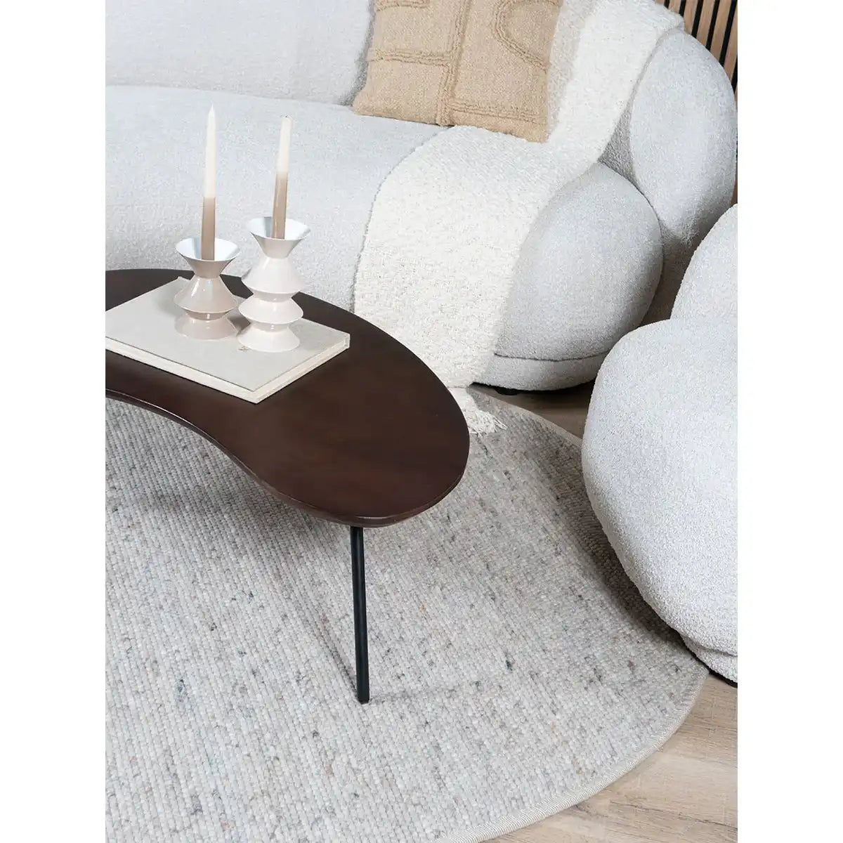 Teppich Scott Dunkelbeige Rund ø200 cm - HomeDesign Knaus